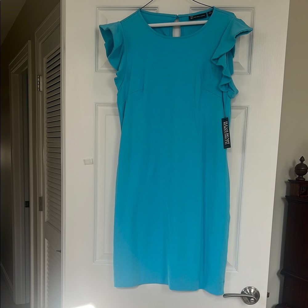New medium blue cotton dress
